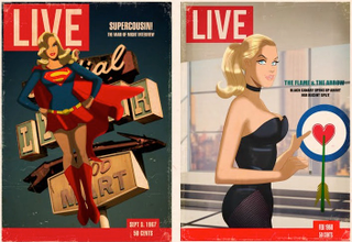 Illustration for article titled Superheroes grace the covers of Life Magazine